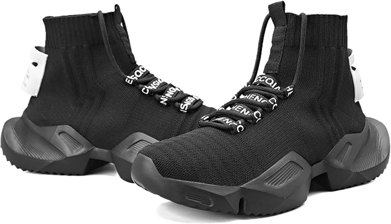 Men's Fashion Sneakers High Top Walking Casual Shoes Outdoor Sports Walking Mesh Breathable Running Sneakers Street Trendy Walking High Top Shoes