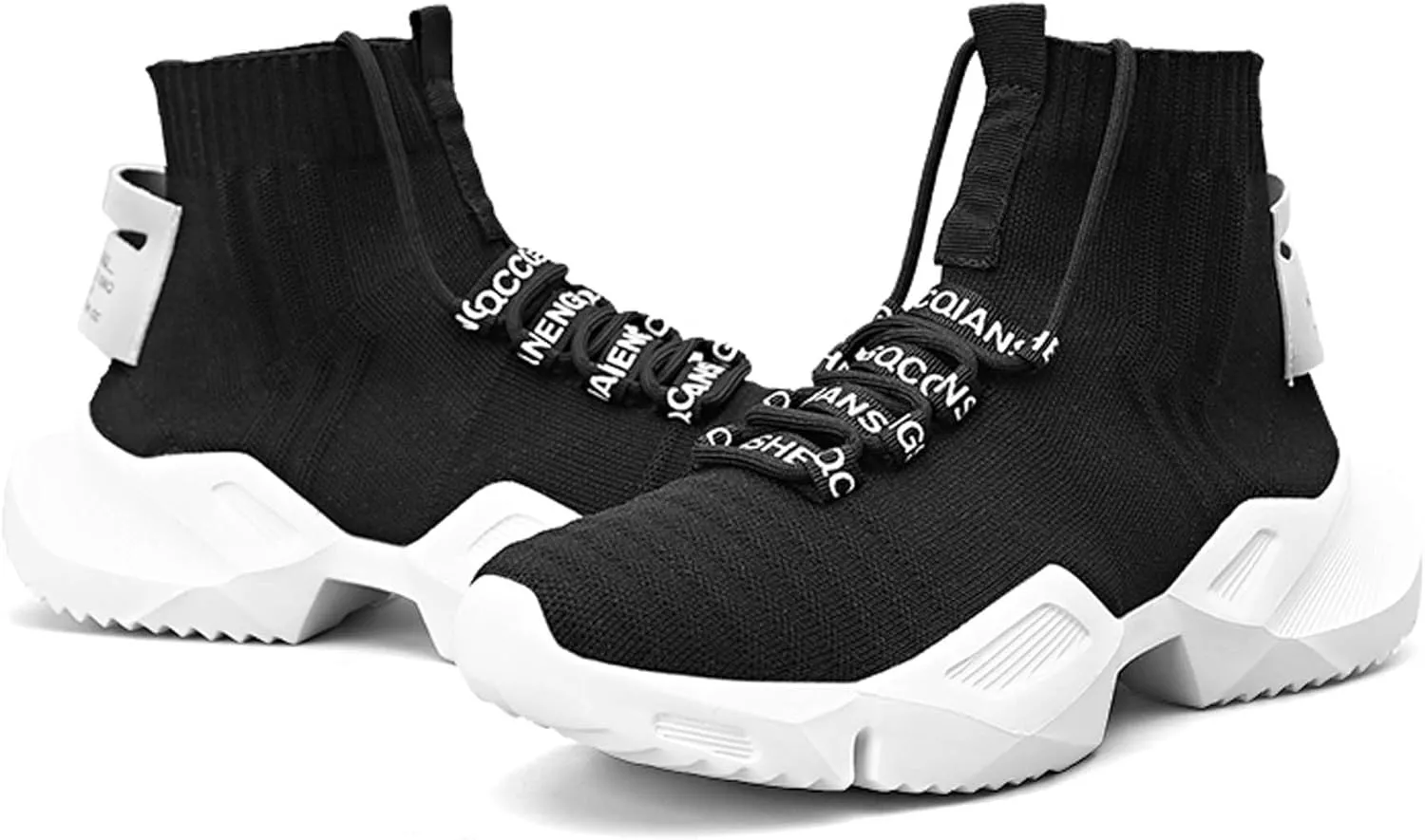 Men's Fashion Sneakers High Top Walking Casual Shoes Outdoor Sports Walking Mesh Breathable Running Sneakers Street Trendy Walking High Top Shoes