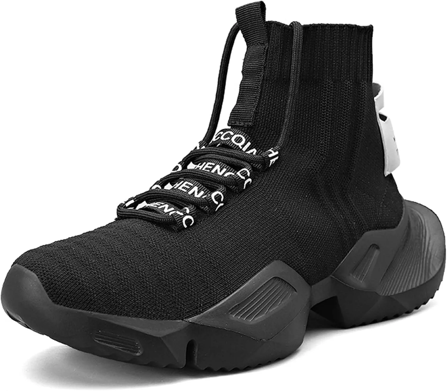 Men's Fashion Sneakers High Top Walking Casual Shoes Outdoor Sports Walking Mesh Breathable Running Sneakers Street Trendy Walking High Top Shoes