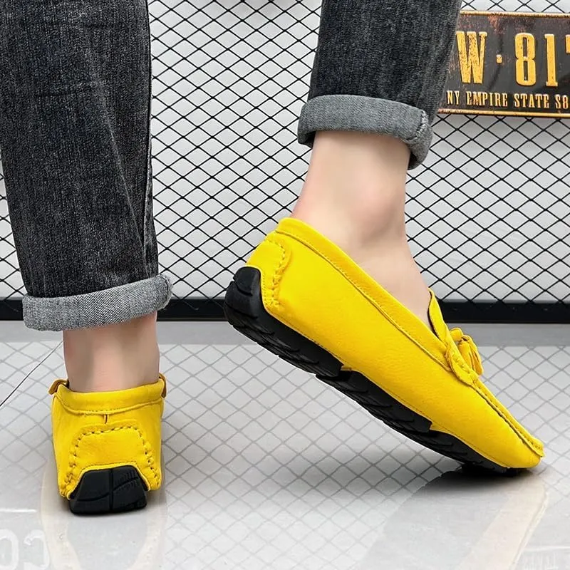 Mens Loafers Penny Loafers with Tassel Suede Vamp Comfortable Resistant Lightweight Party Slip On