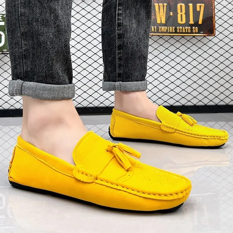 Mens Loafers Penny Loafers with Tassel Suede Vamp Comfortable Resistant Lightweight Party Slip On