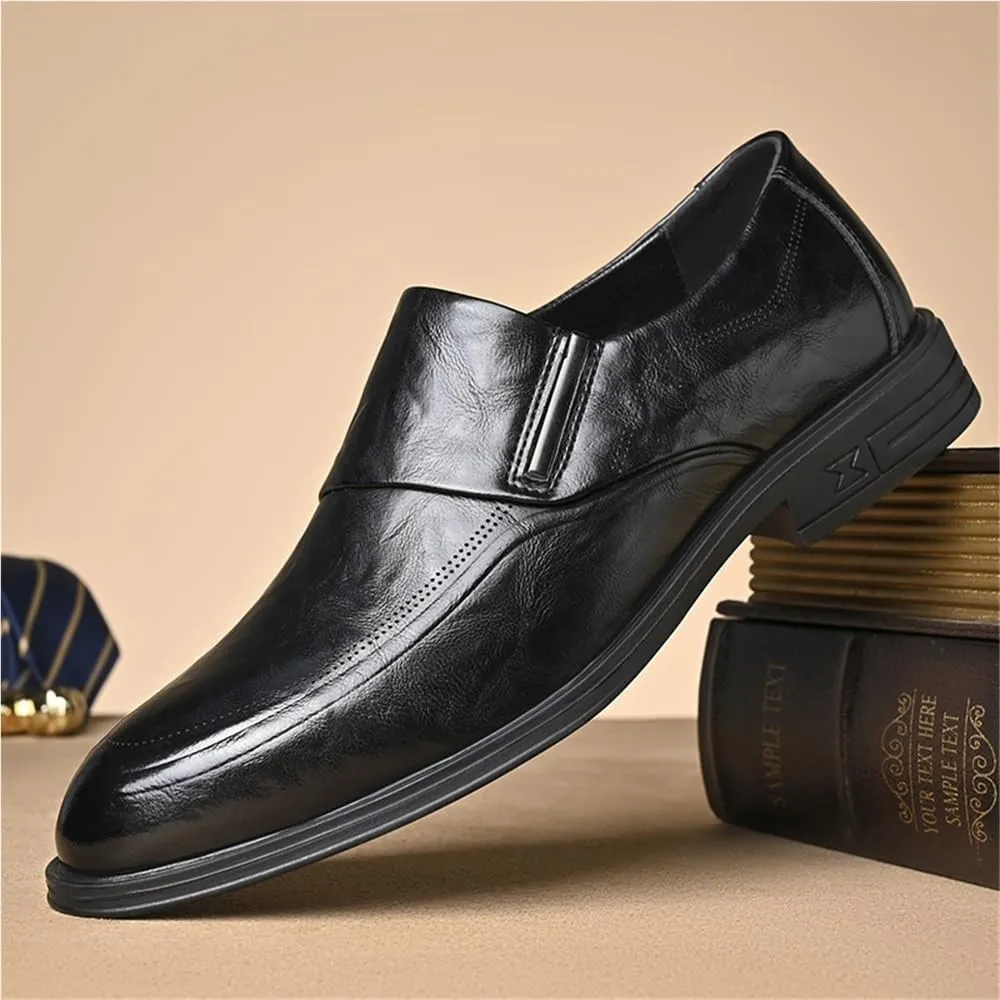 Mens Loafers Shoes Suede Vamp Evening Comfor Round Toe Working Low Top Shoe Slip On