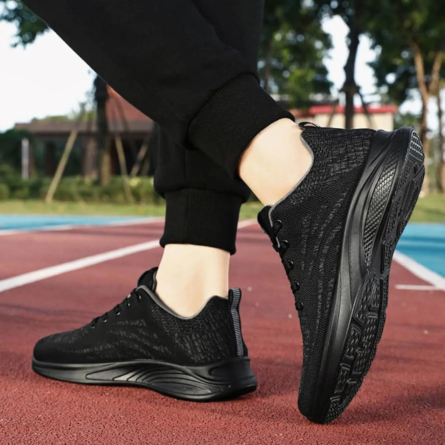 Men's Orthopedic Comfortable Slip-On Shoes Portable Non Slip Fitness Workout Shoe Soft Flat Soled Elderly Shoes
