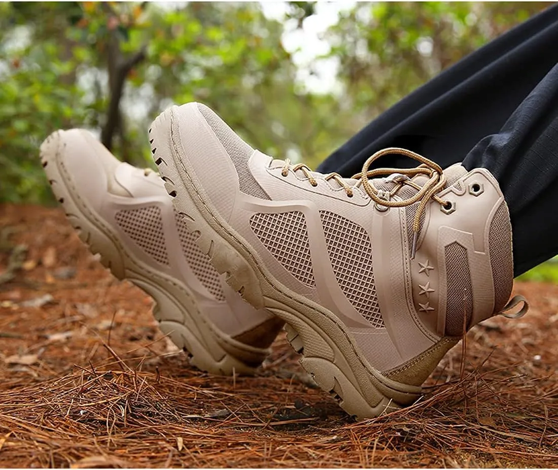 Men's Walking Trainers Hiking Trekking Shoes Lightweight Breathable High Rise Outdoor Boots