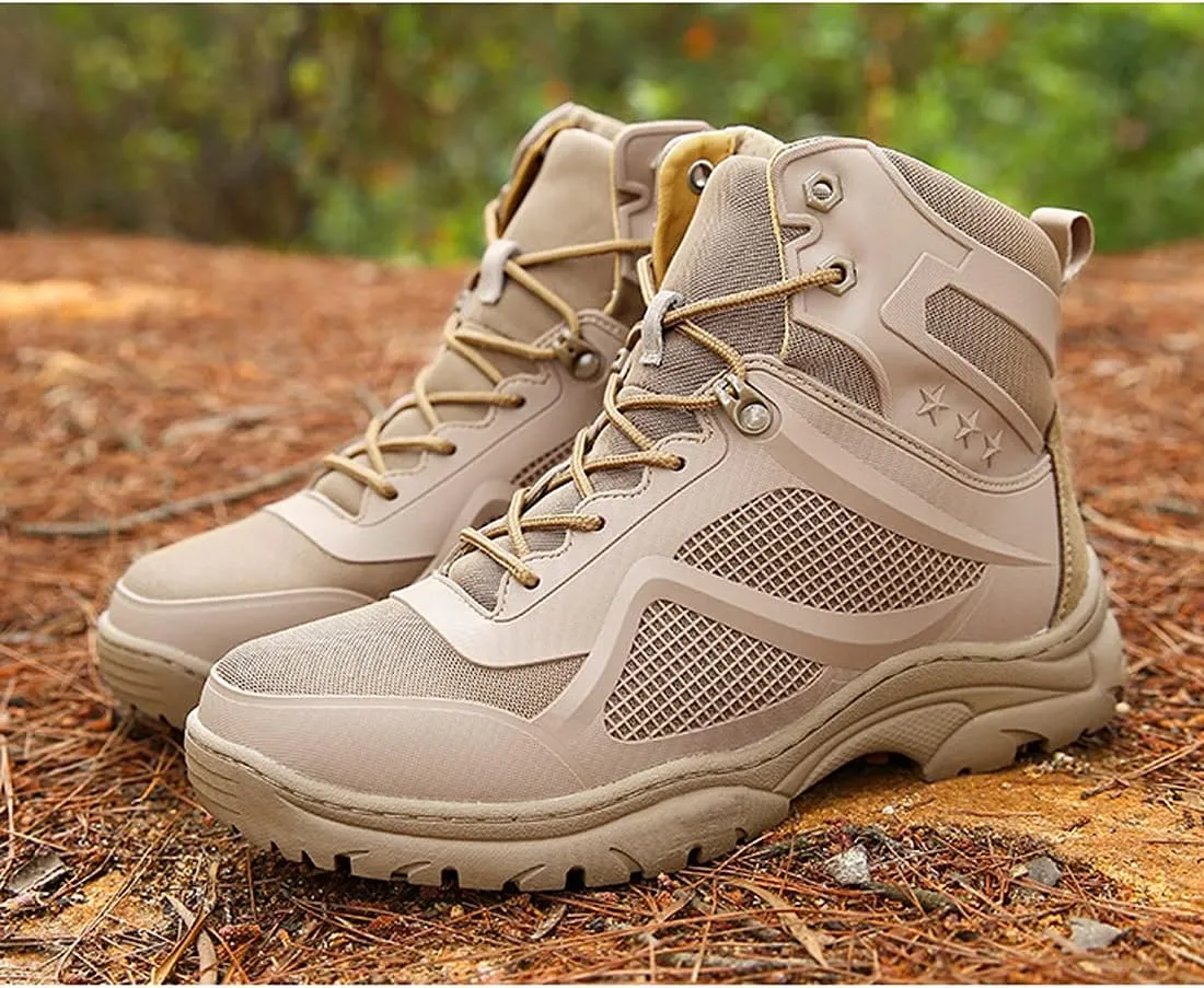 Men's Walking Trainers Hiking Trekking Shoes Lightweight Breathable High Rise Outdoor Boots