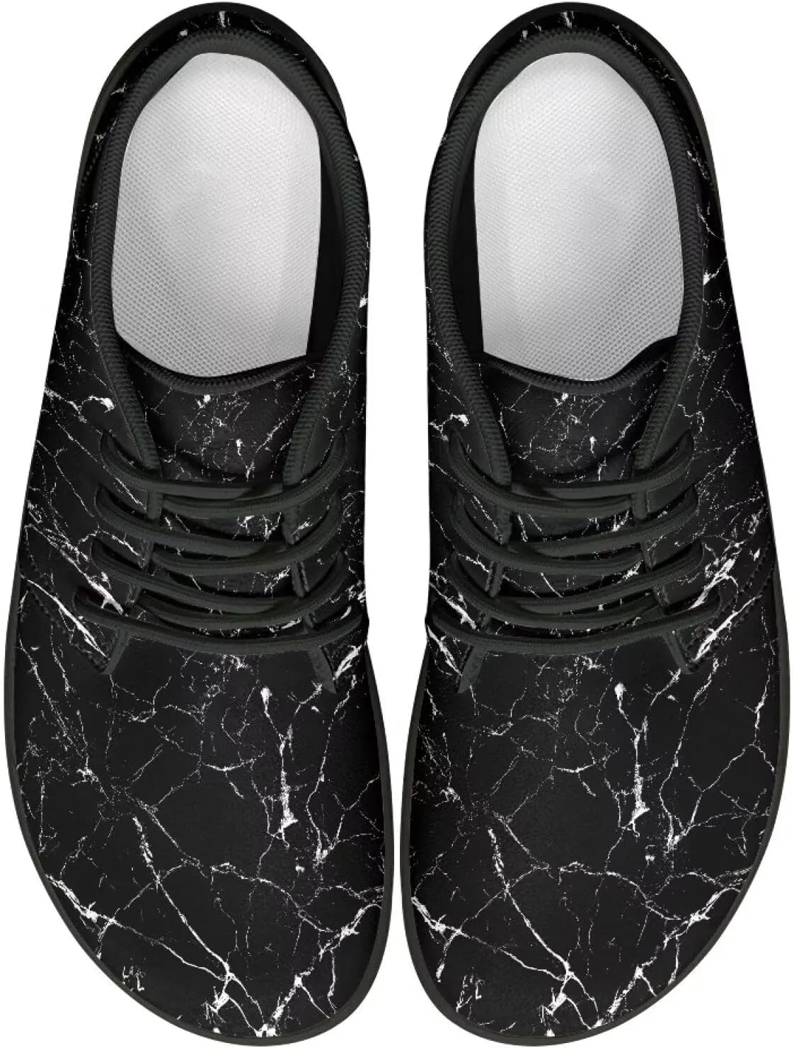 Men's Wide Toe Barefoot Sneakers Slip On Fitness Shoes Lightweight Comfort Outdoor Cycling Shoes for Travel US 5-14 Black Sole