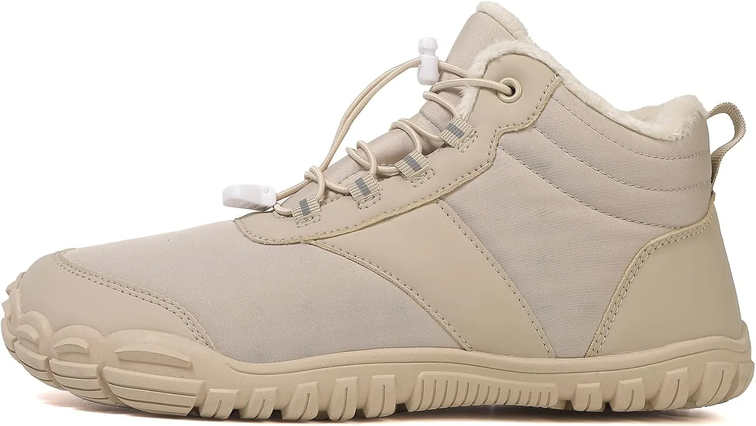 Men's Women's Winter Barefoot Hiking Boots, Slip On Warm Zero Drop Snow Boot, Wide Toe Box Ankle boots, Minimalist Waterproof Shoes, Five Finger Sneakers Hike Shoes for Hiking Walking Outdoor Unisex