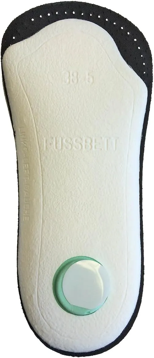 Pedag Holiday | 3/4 Length Sheepskin Orthotic Inserts | Handmade in Germany | Arch Support | Metatarsal Pad | Heel Cushion | Fits Low Profile Tight Shoes | Black | 1 Pair | US Men 10 / EU 43