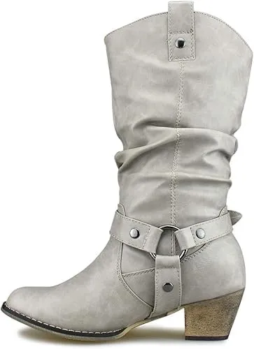 Premier Standard Women's Western Cowboy Pointed Toe Knee High Pull On Tabs Boots