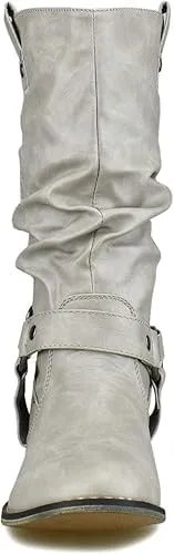 Premier Standard Women's Western Cowboy Pointed Toe Knee High Pull On Tabs Boots