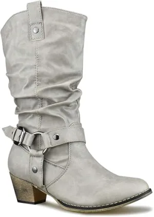 Premier Standard Women's Western Cowboy Pointed Toe Knee High Pull On Tabs Boots