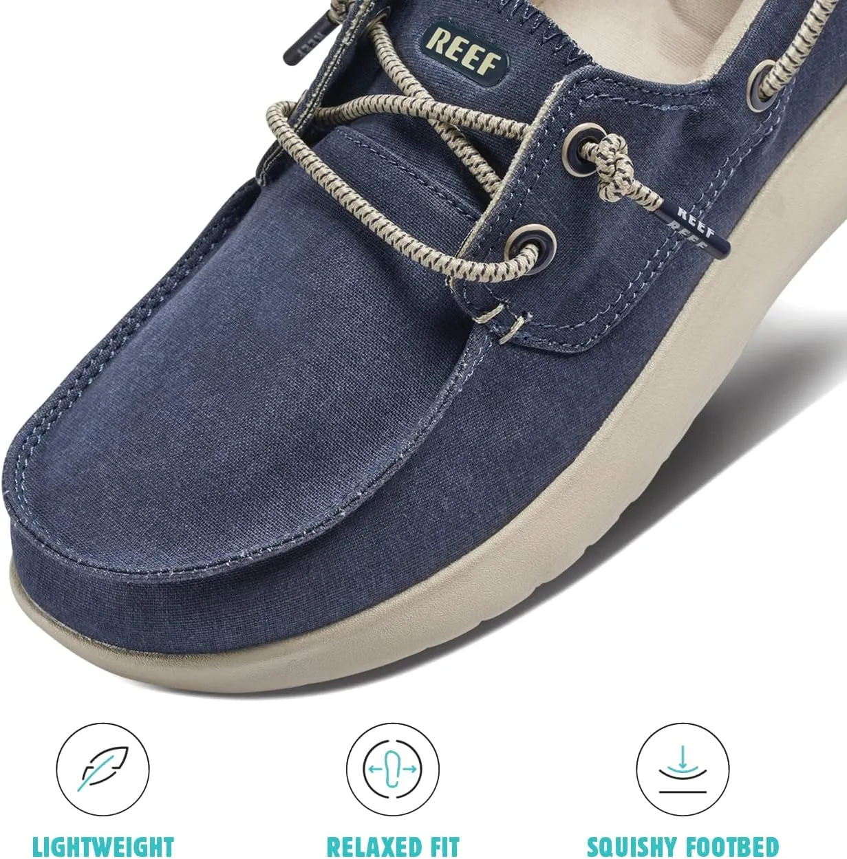 REEF Swellsole Pier Boat Shoe, Memory Foam Footbed, Lightweight and Flexible