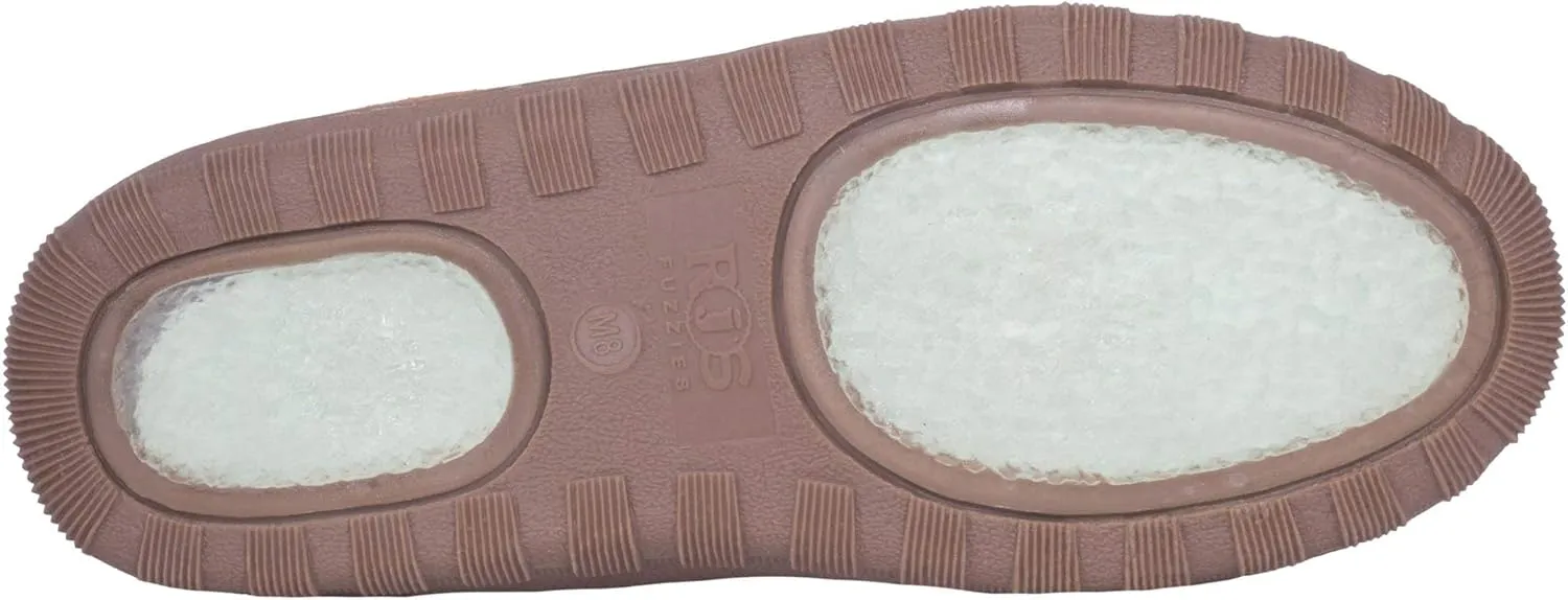 Rj's Fuzzies Mens Suede Leather Indoor/Outdoor Moccasin