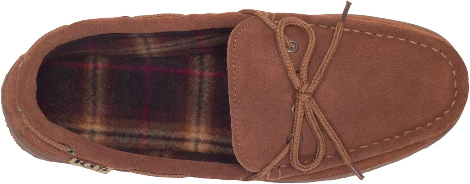 Rj's Fuzzies Mens Suede Leather Indoor/Outdoor Moccasin