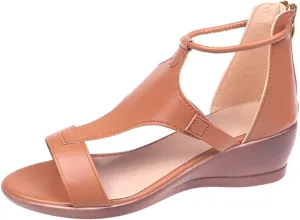 Rvidbe Orthopedic Sandals for Women Comfy Orthotic Sandal Anti-Slip Breathable Arch Support Platform Wedge Sandals Shoes