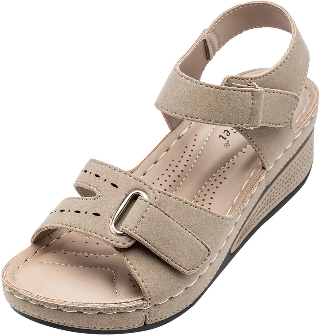 Rvidbe Orthopedic Sandals for Women Comfy Orthotic Sandal Anti-Slip Breathable Arch Support Platform Wedge Sandals Shoes