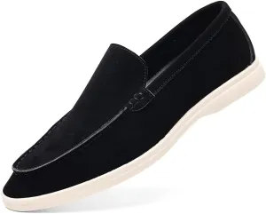 Santimon Men's Suede Loafers Slip-On Casual Dress Shoes Lightweight Walking Moccasins with Comfort Sole for Office Work Daily Travel