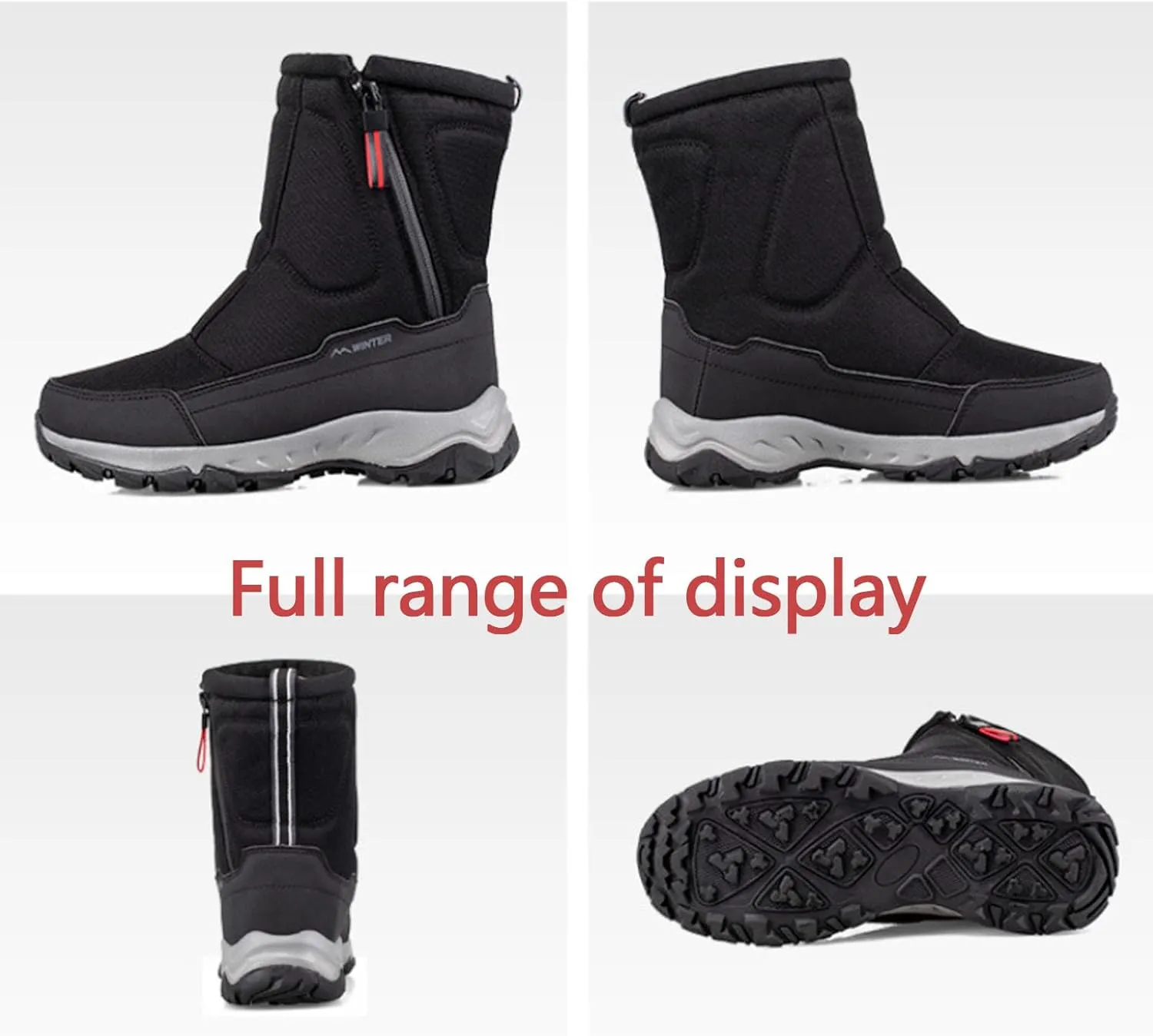 Sawbehind Winter Boots, Sawbehind Snow Boots, Waterproof Winter Boots, Anti-Slip Sole Lightweight Winter Shoes
