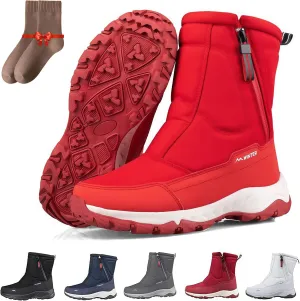 Sawbehind Winter Boots, Waterproof Winter Boots, Men Winter Boots, Mens Snowboots, Non-Slip Sole, Comfort Insulated