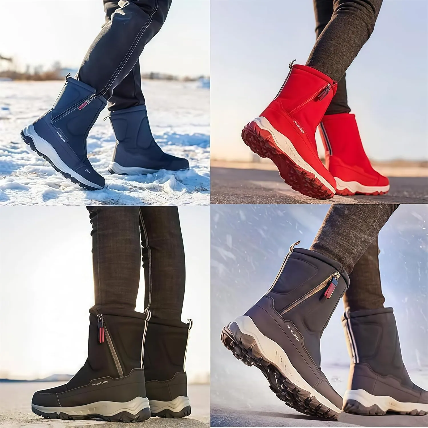 Sawbehind Winter Boots, Waterproof Winter Boots, Men Winter Boots, Mens Snowboots, Non-Slip Sole, Comfort Insulated
