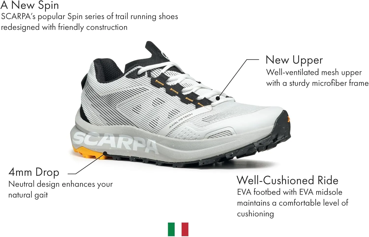 SCARPA Women's Spin Planet Trail Running Shoes - Lightweight, High-Cushion Trail Runners