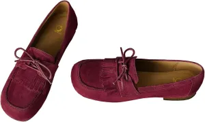 SHODENSE Women Vintage Bow Flats Square Closed Toe Suede Loafer Flats Slip On Low Chunky Block Heel Oxford Loafer Shoes Wingtip Bow-Tie Flat Penny Loafers Comfort Office Work Flats Driver 4-11 M US