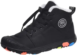 Teens Snow Boots Waterproof Winter Boots Fleece Ankle Shoes Insulated Trekking Snow Boots Work Boots for Men