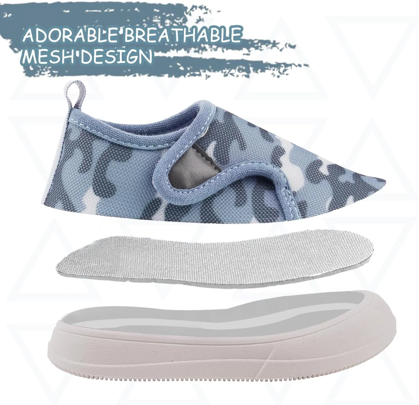 Toandon Baby Toddler Lightweight Flexible Straps Sneakers for 1-7 Yrs
