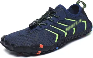 Unisex Barefoot Shoes, Nonslip Breathable Quick Drying, Beach Sandals, Fitness Shoes, Water Sports Shoes, Wading Shoe (Color : Blue, Size : 10.5)