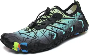 Unisex Barefoot Shoes, Nonslip Breathable Quick Drying, Beach Sandals, Fitness Shoes, Water Sports Shoes, Wading Shoe (Color : Blue, Size : 8)