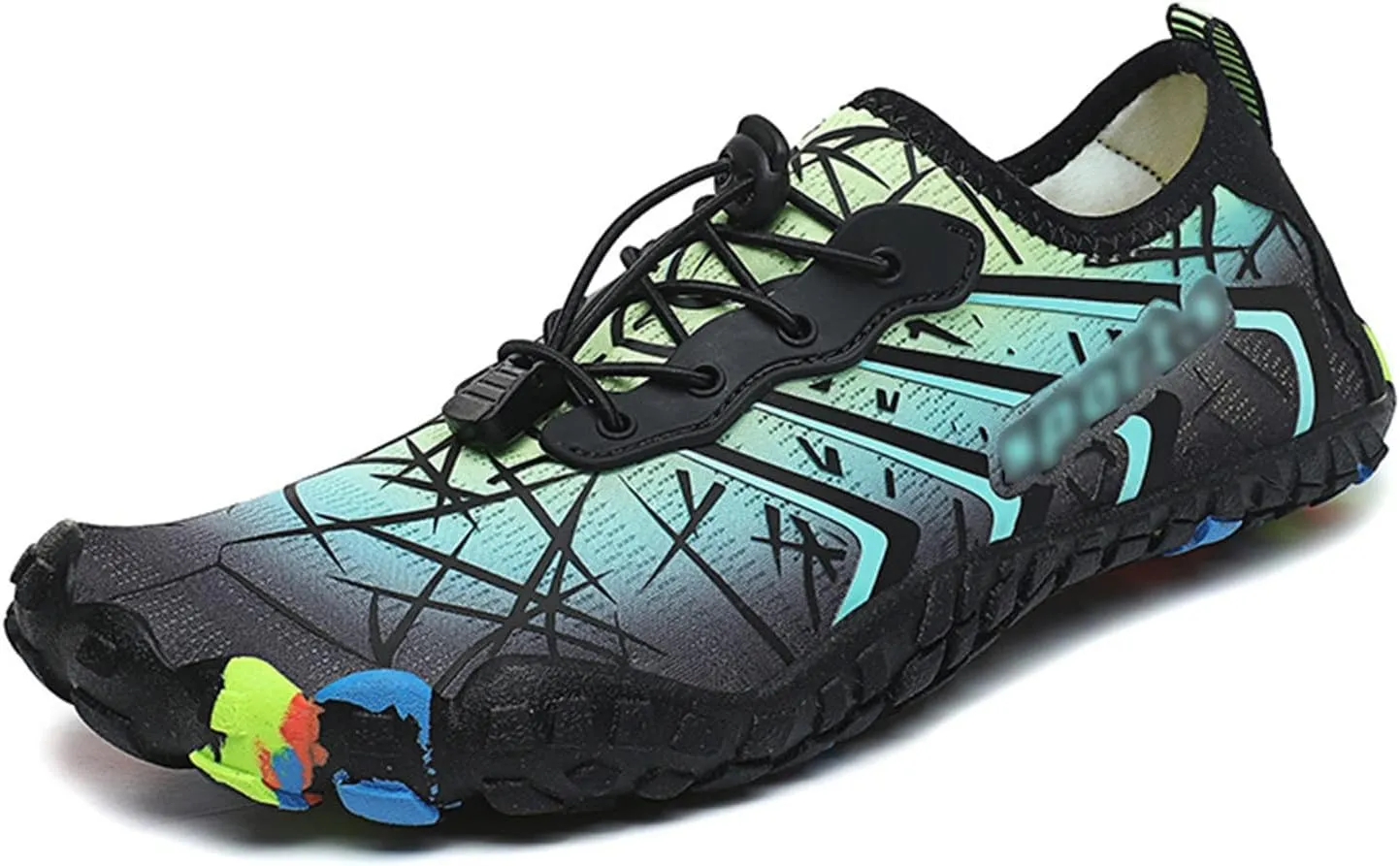 Unisex Barefoot Shoes, Nonslip Breathable Quick Drying, Beach Sandals, Fitness Shoes, Water Sports Shoes, Wading Shoe (Color : Blue, Size : 8)