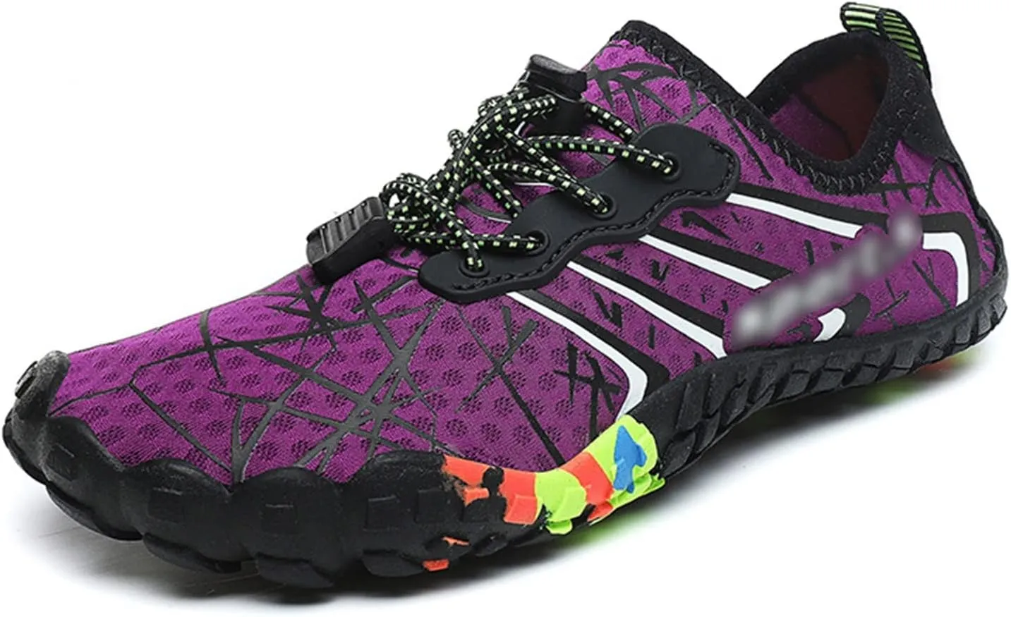 Unisex Barefoot Shoes, Nonslip Breathable Quick Drying, Beach Sandals, Fitness Shoes, Water Sports Shoes, Wading Shoe (Color : Purple, Size : 7)