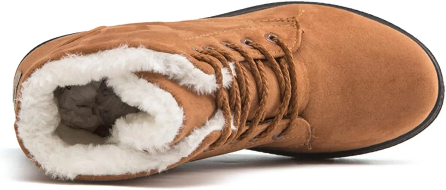 Winter Boots for Women Fleece Snow Warm Ankle Platform Boots Non-slip Boots Cold Resistant Outdoor Shoes