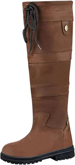 Winter Boots for Women Wide Calf Knee High Snow Boots Cold Weather Pull On Chunky Low Hee Thigh High Boots