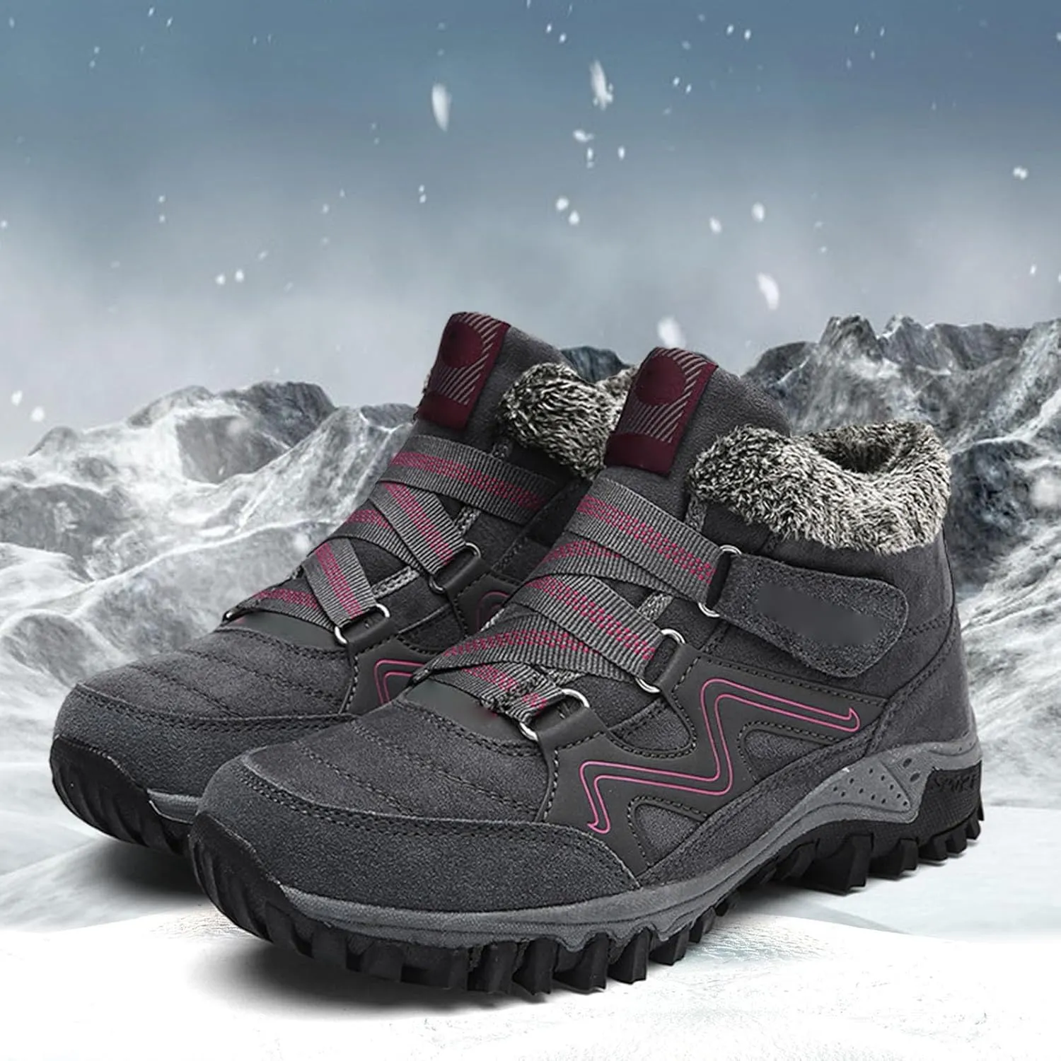 Women Boots Winter Black Ladies Snow Boots Winter Shoes Womens Snow Boots Winter Warm Ankle Boots Plush Lined Snow Boot Barefoot Shoes Women Mens Winter Booties