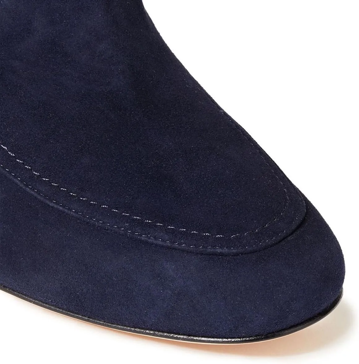 Women Chunky Block Heel Pumps Square Closed Toe Slip On Oxford Loafers Shoes 3 Inch High Heels Work Pump Suede Loafer for Office Ladies Classic Formal Business Professional Comfort 4-11 M US