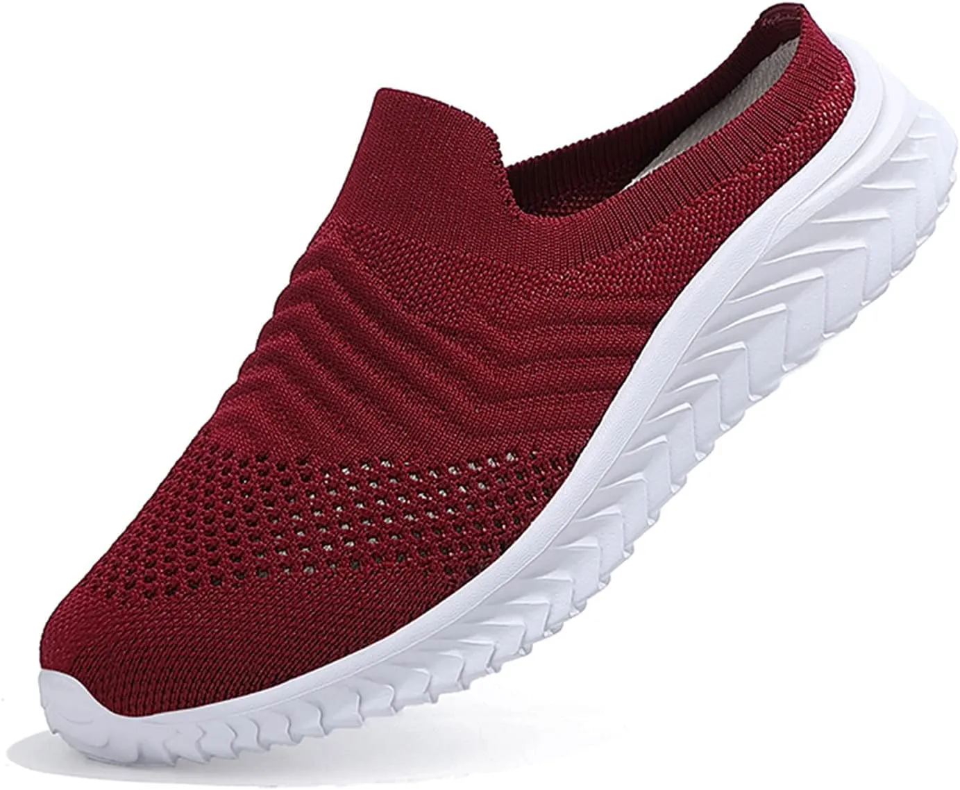 Women Comfortable Slip On Shoes Lightweight Walking Sneakers Canvas Casual Flats Non Slip Elastic Loafers