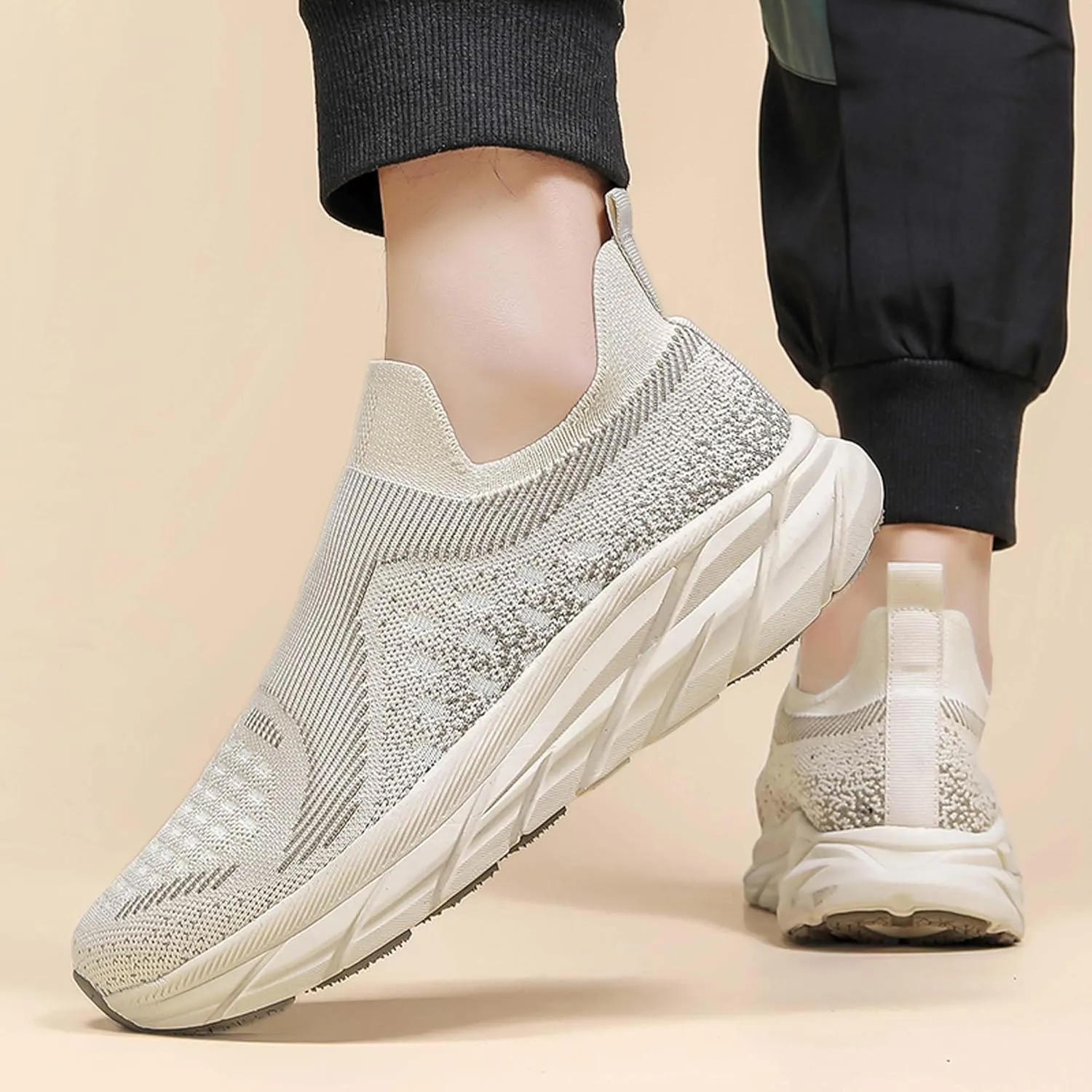 Women Men Casual Walking Shoes,Breathable Knitted Mesh Sneakers,Lightweight Running Shoes,Indoor Fitness Shoes,Driving Shoes,Outdoor Sports Shoes,Comfortable,Soft,Non-Slip