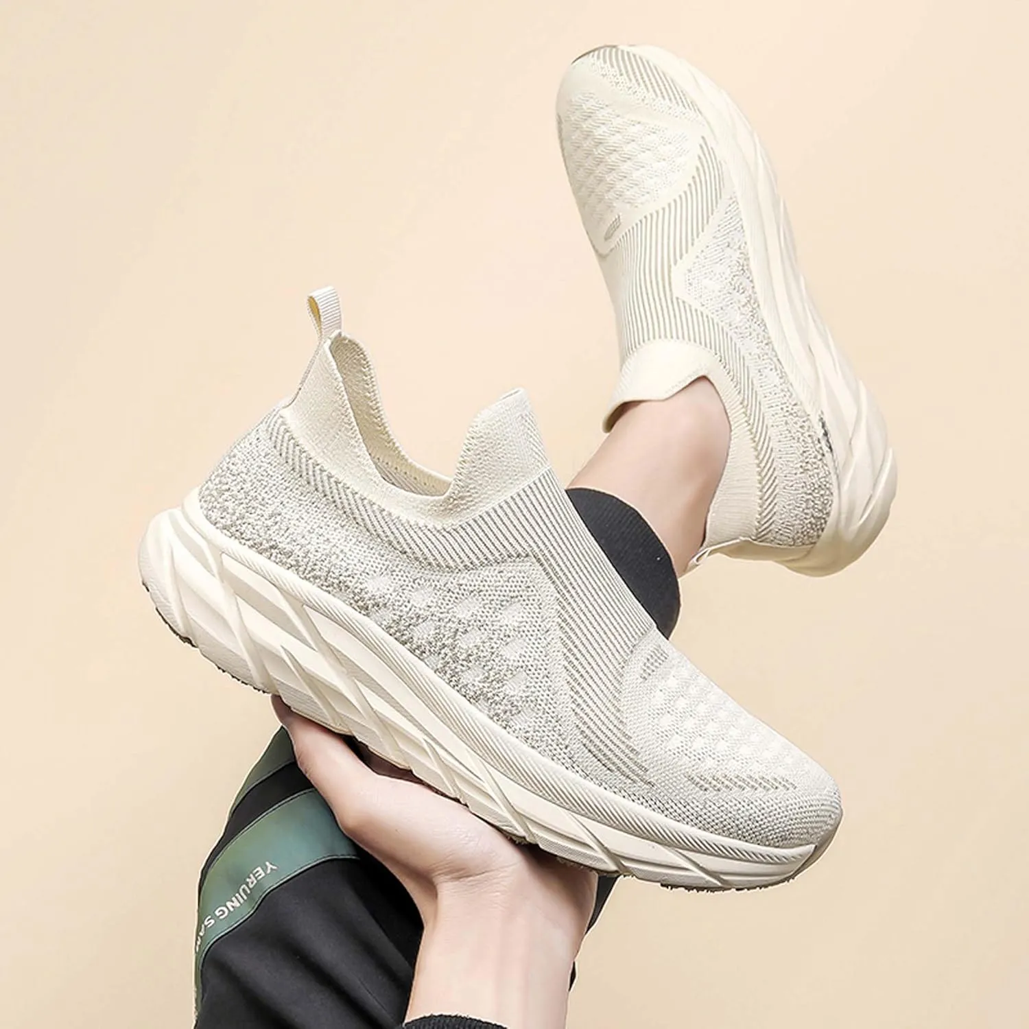 Women Men Casual Walking Shoes,Breathable Knitted Mesh Sneakers,Lightweight Running Shoes,Indoor Fitness Shoes,Driving Shoes,Outdoor Sports Shoes,Comfortable,Soft,Non-Slip