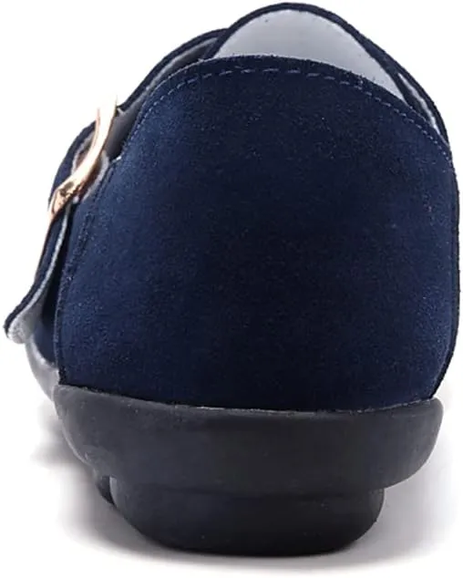Women's Casual Round Toe Suede Shoes Comfortable Breathable Shoes Driving Outdoor Walking Nurse Breathable Driving Fashion Suede Casual Shoes