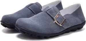 Women's Casual Round Toe Suede Shoes Comfortable Breathable Shoes Driving Outdoor Walking Nurse Breathable Driving Fashion Suede Casual Shoes