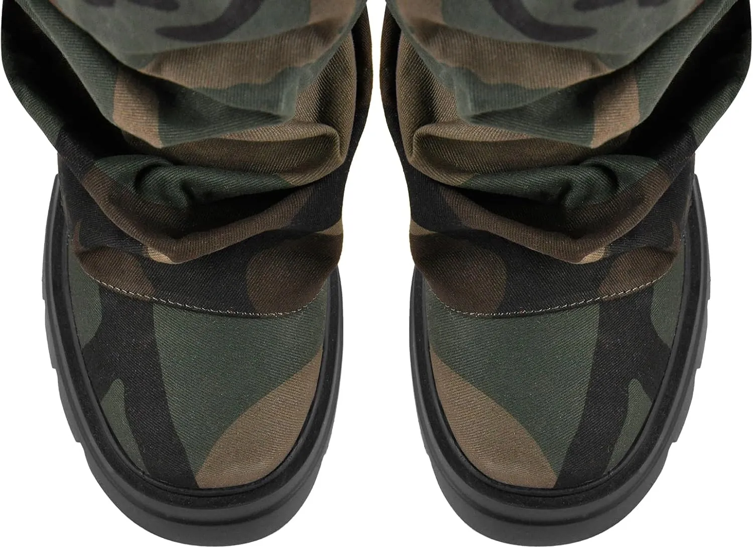 Women's Pull On Mid Calf Boots Platform Slouchy Block Heels