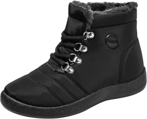 Women's Snow Boots Waterproof Boots Waterproof Insulated Fur Boots Fleece Winter Work Boots for Women Teens Winter Boots