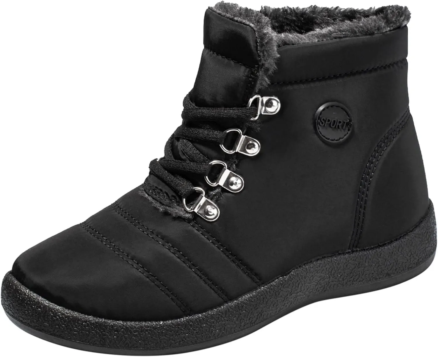Women's Snow Boots Waterproof Boots Waterproof Insulated Fur Boots Fleece Winter Work Boots for Women Teens Winter Boots