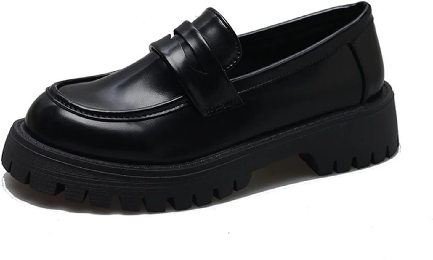 Work Shoes Women Platform Penny Loafers Slip On Chunky Loafers Comfortable Work Shoes Platform Office Shoes