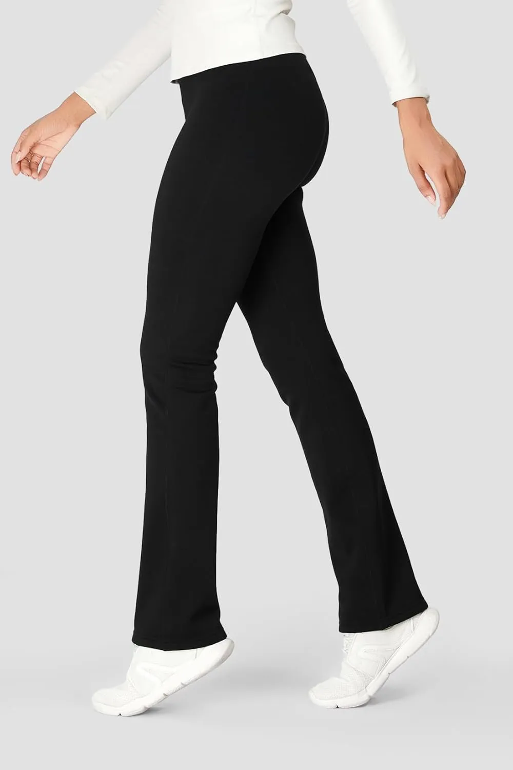 Yogipace,Petite/Regular/Tall Women's CozyWarmth High Waisted Thick Fleece Lined Bootcut Pants Thermal Flare Leggings