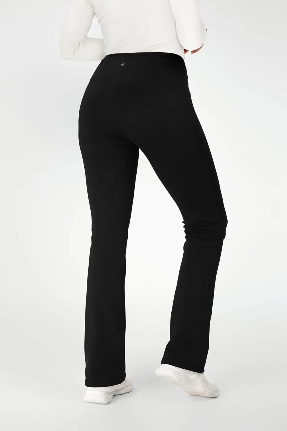 Yogipace,Petite/Regular/Tall Women's CozyWarmth High Waisted Thick Fleece Lined Bootcut Pants Thermal Flare Leggings