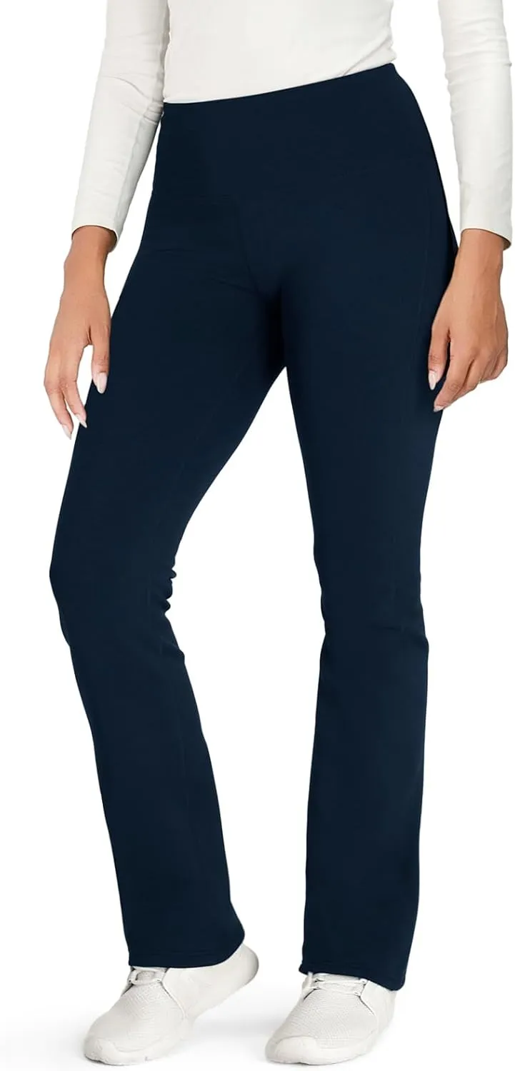 Yogipace,Petite/Regular/Tall Women's CozyWarmth High Waisted Thick Fleece Lined Bootcut Pants Thermal Flare Leggings