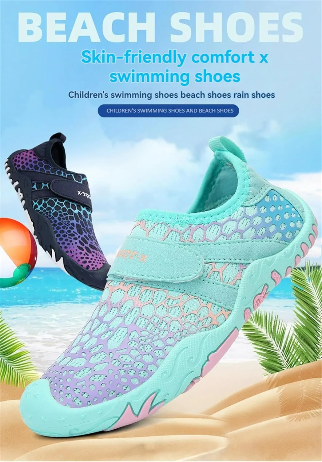 ZWRXW Barefoot Shoes Kids Wide Toe Box Quick Dry Lightweigt Waterproof Breathable Non-Slip Hiking Footwear Comfort Anti-Slip Walking Shoes for Indoor Outdoor Toddler Little Big Kid